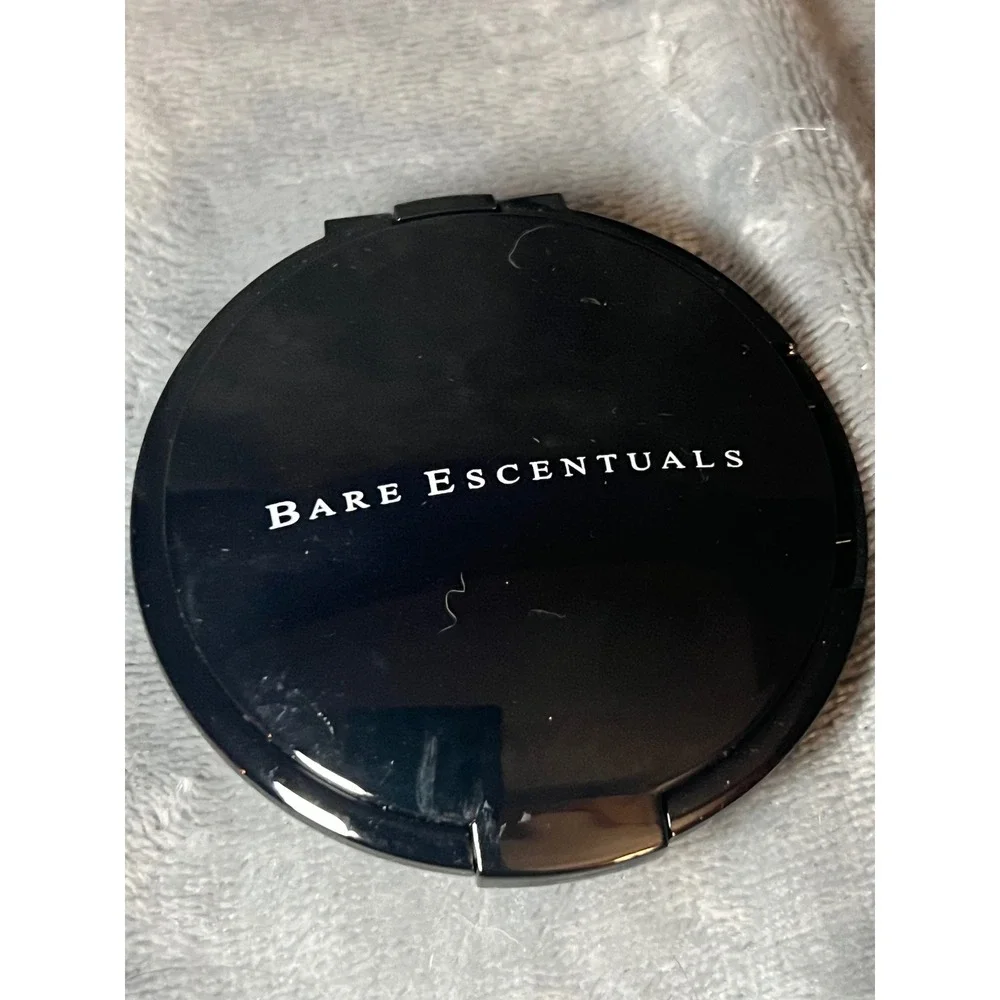 Bare Escentuals Black Compact Empty Powder Case w‎ Mirror Sifter Insert 3in